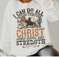 "I Can Do All Things Through Christ" Western Style T-Shirt. Premium 100% cotton from Mexico