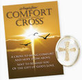 Comforting Cross Stone with a heart in center and clear front view.