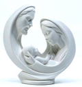 White resin Holy Family Statue – H-3.125″. Made in Italy. Gift boxed