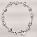 Silver Plated Rosary Bracelet from Italy.