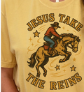 "Jesus Take the Reins" - Cowboy & Horse Faith Design. Made in Mexico.from Premium 100% Cotton.
